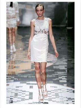 Gucci White Cutout Mini Dress with Strappy Details